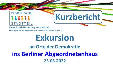 Vorschau auf den Kurzbericht zur Exkursion ins Berliner Abgeordnetenhaus