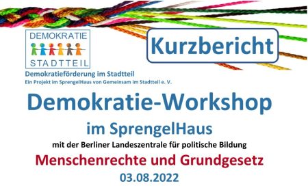 Kurzbericht zum Demokratie-Workshop „Menschenrechte und Grundgesetz“ am 03.08.